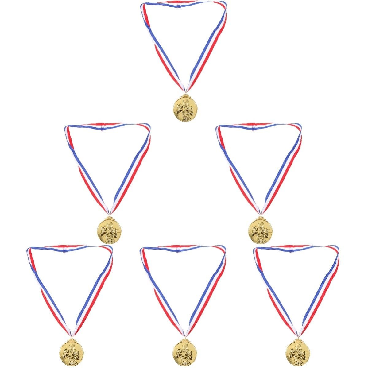 Artibetter 30 Stück Goldene Wettkampfmedaille für Rennen und Spiele, Rund