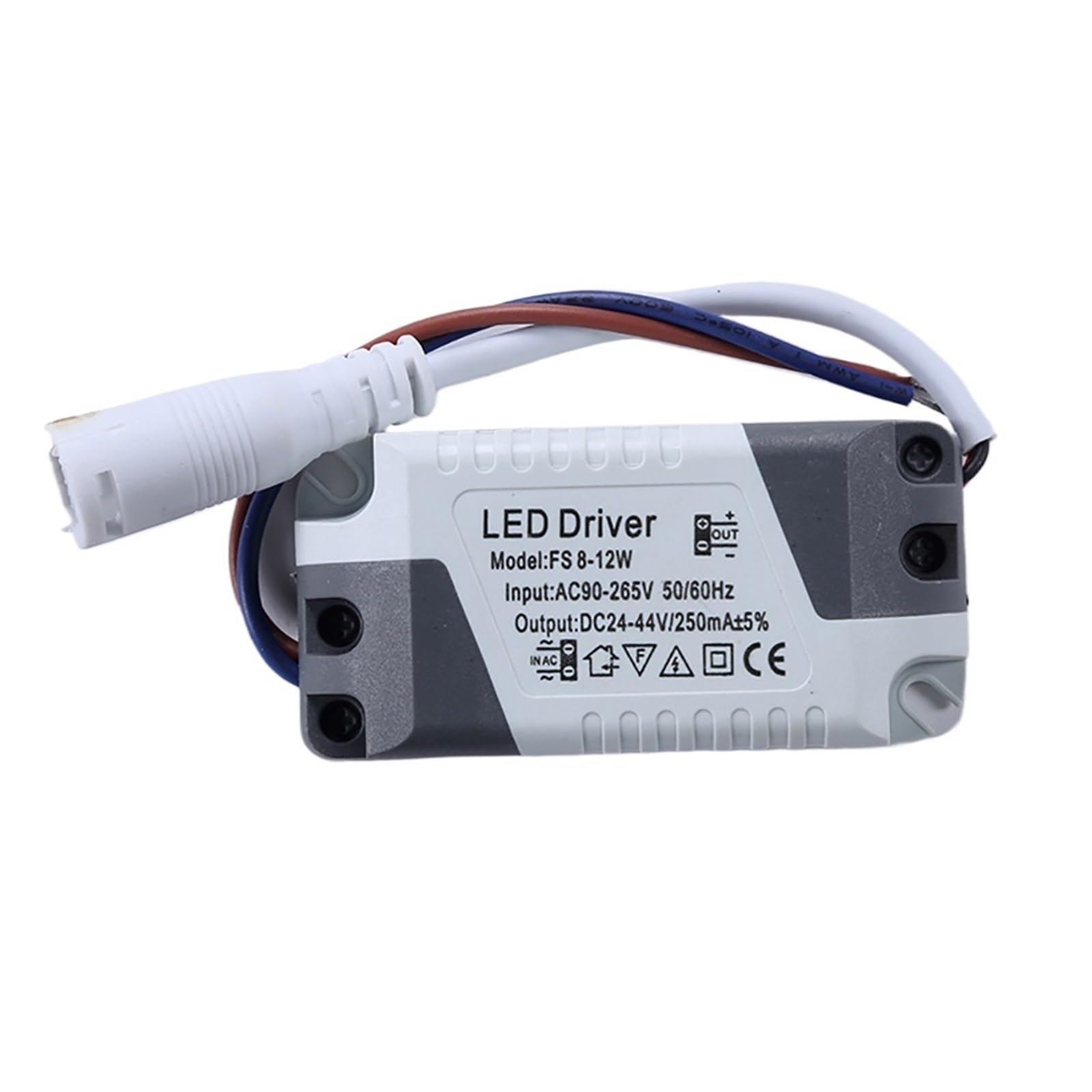 FCARUMIQP LED Power Supply 1W-24W 240-280mA Driver Adapter with SM Or AC90-265V Lighting for Panel Light Downlight(Dc 8-12w)