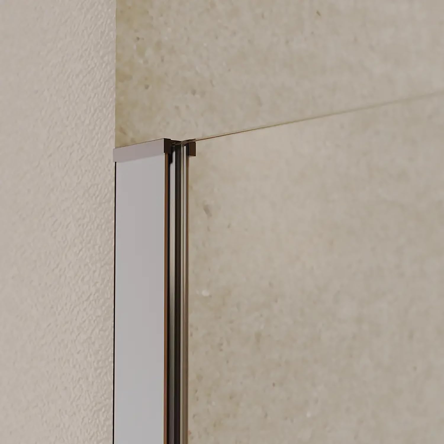Box Doccia Walk-In 70cm Altezza 200cm Vetro Temperato Trasparente da 8mm con Trattamento Anticalcare