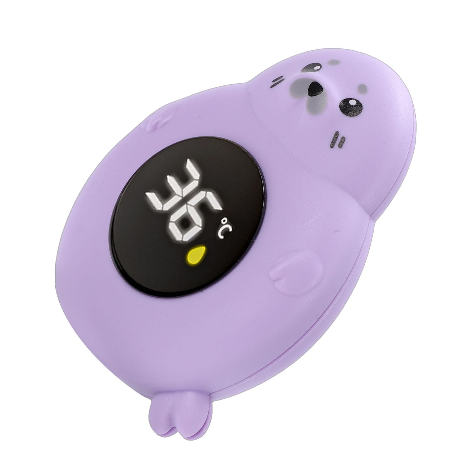 Adorable Cartoon Seal LED Digital Water Temperature Thermometer Toy for Baby Toddler Bathtub, Portable and Convenient (Purple) — view 4
