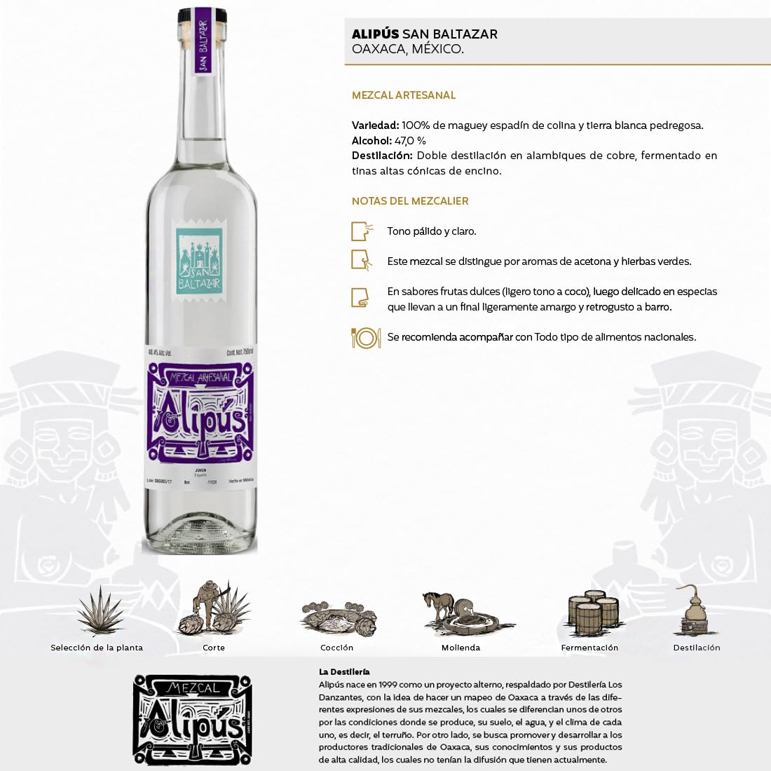 Alipus Mezcal Alipus San Baltazar Joven - 750 ml