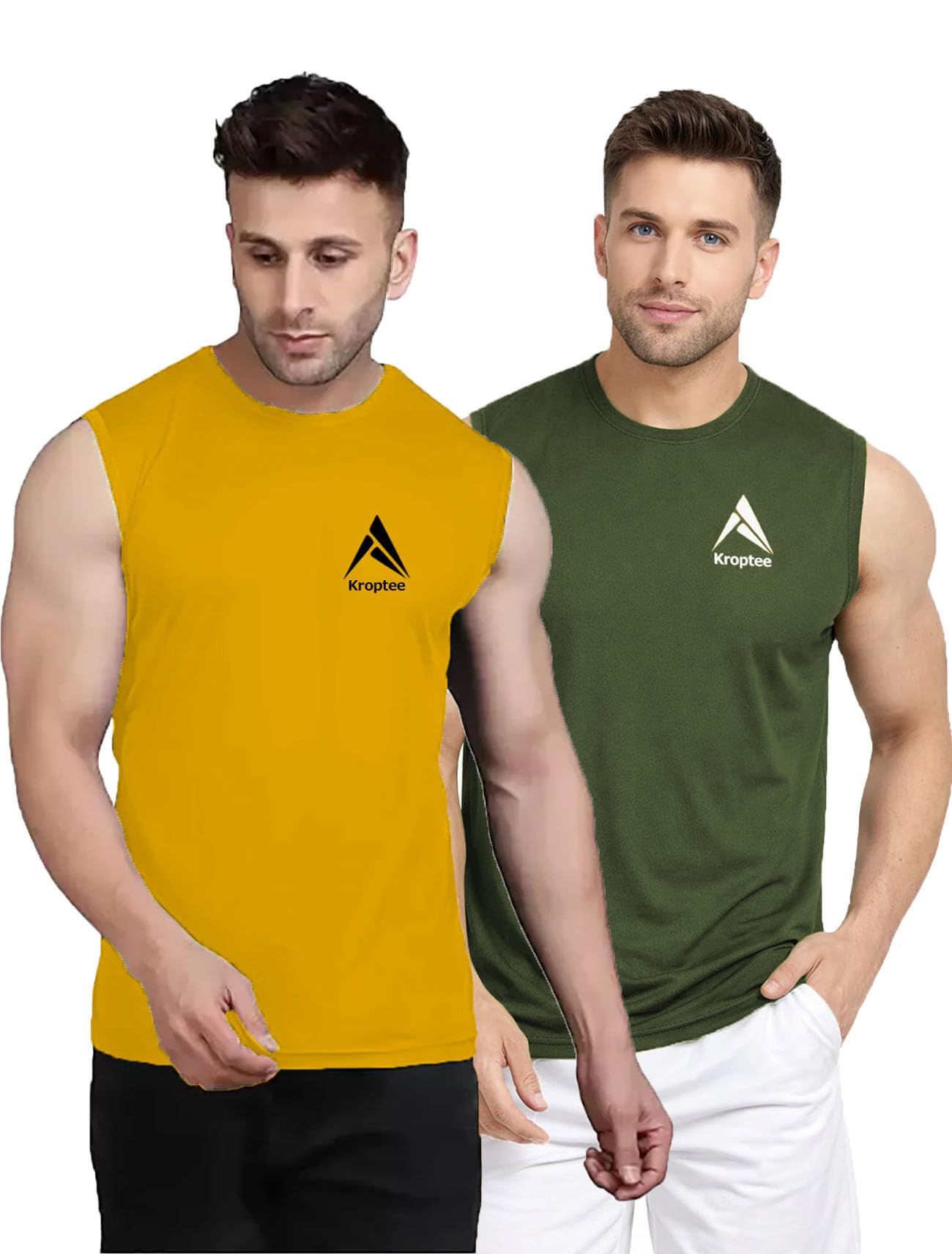 kroptee Stylish Vest for Men | Vest for Boys - Perfect for Gym Workouts,| Men's Tank Top Regular fit|Cotton Combo Pack of 2 Sports Vest-picture-41