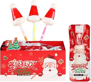 クリスマス キャンディ クリスマスムード満載 精緻な作り 色彩鮮やか ロリポップ ケーンクリスマスパーティ クリスマス お菓子 棒付きキャンディ A（20本のクリスマスハット）