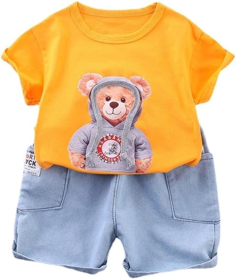 Googo GaagaBoys Cotton Printed T-Shirt With Shorts