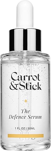 Carrot & Stick The Defense - Suero antienvejecimiento – combate las líneas finas y arrugas, aumenta el colágeno, belleza libre de crueldad, adecuado