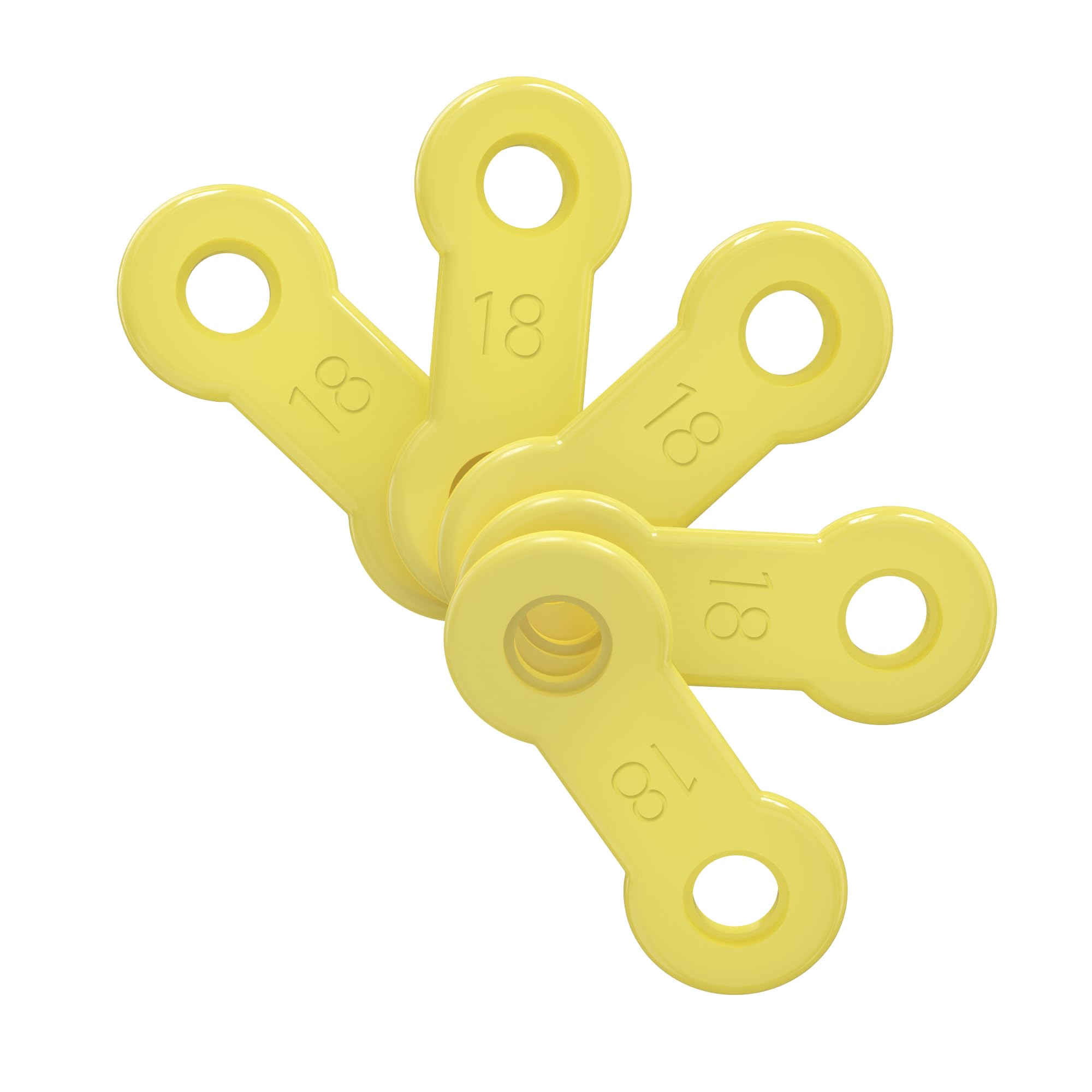 20PCS Replacement Elastic Straps for Meyson EMA Application (Yellow, 18 mm)