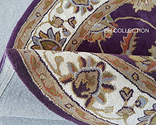 Image of Royal Look Handmade Carpet with Super Soft & Pure Woolen Carpet for Your BEDROOMS & Living Room with 1 INCH Pile Height 6 X 6 FEET (180x180 cm) Round Multi