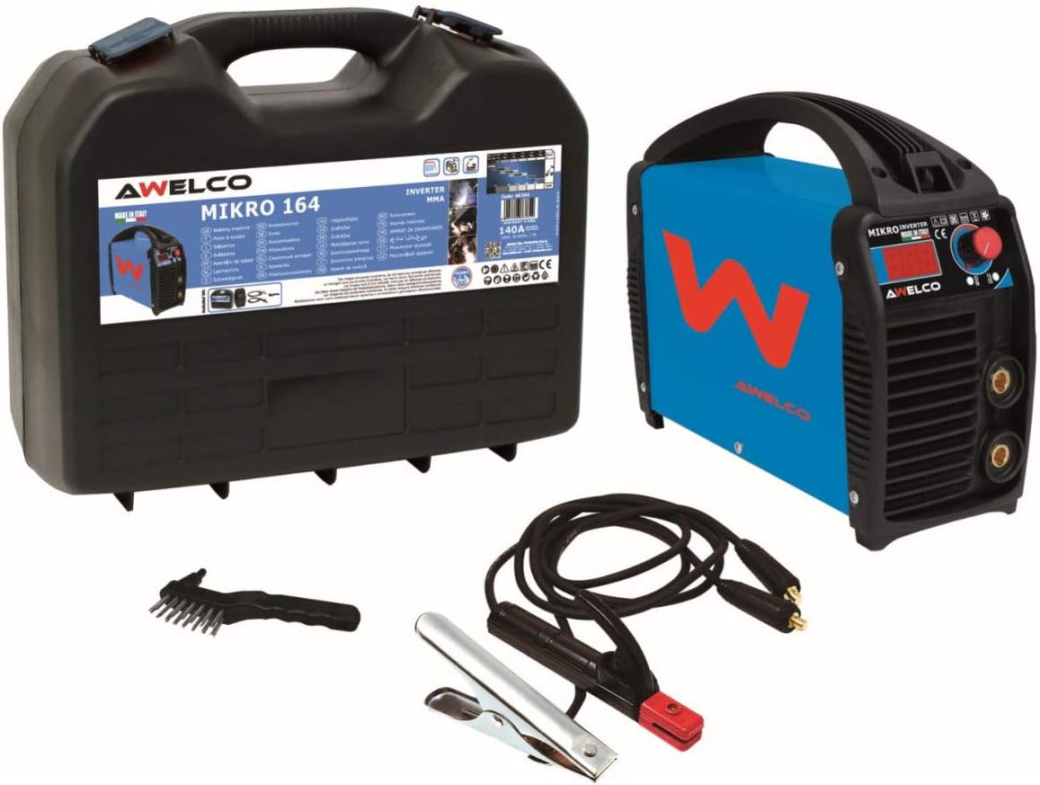 AWELCO MIKRO 164 Inverter Welding Machine with carrying case and accessories