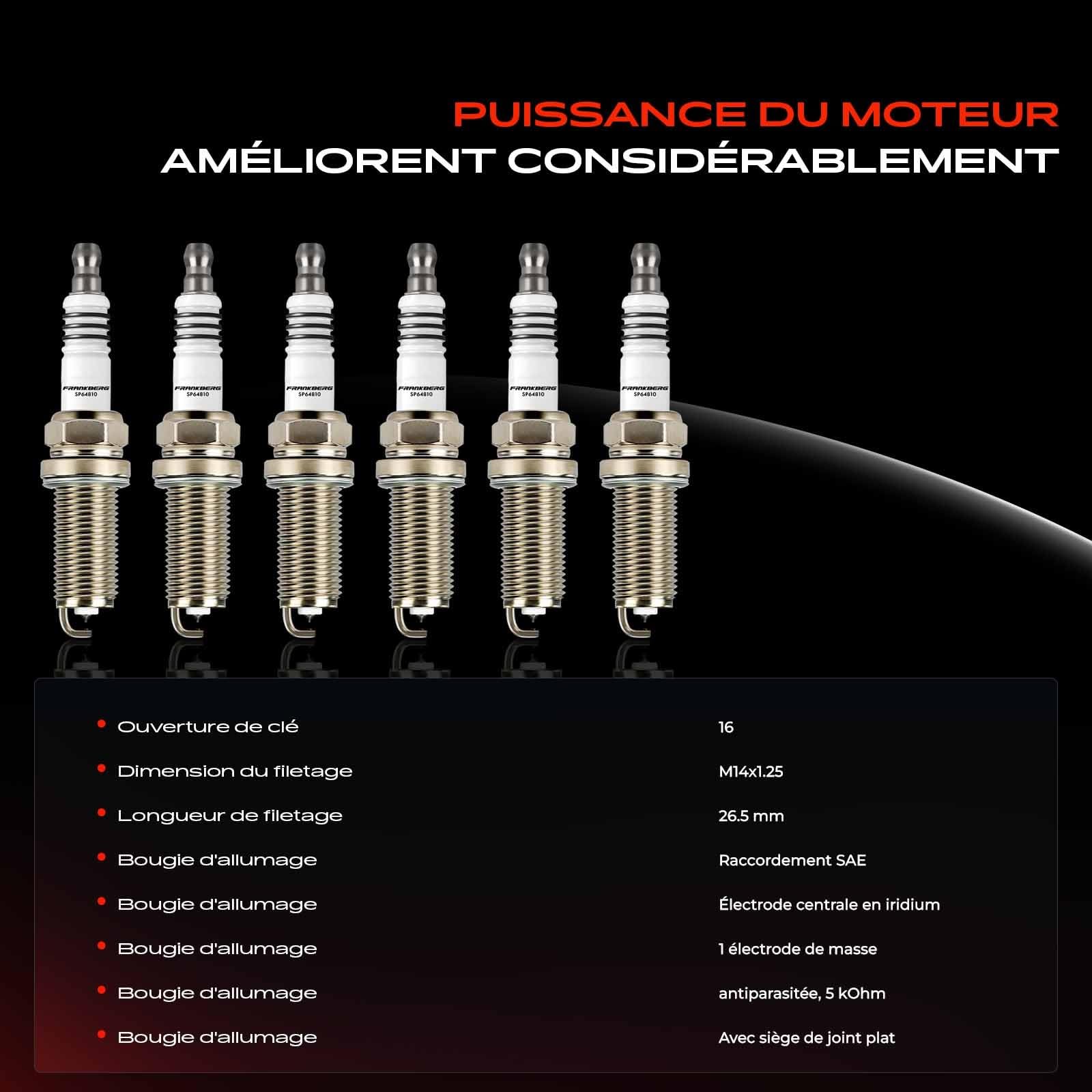 Frankberg 6x Bougies d'allumage ILFR6B