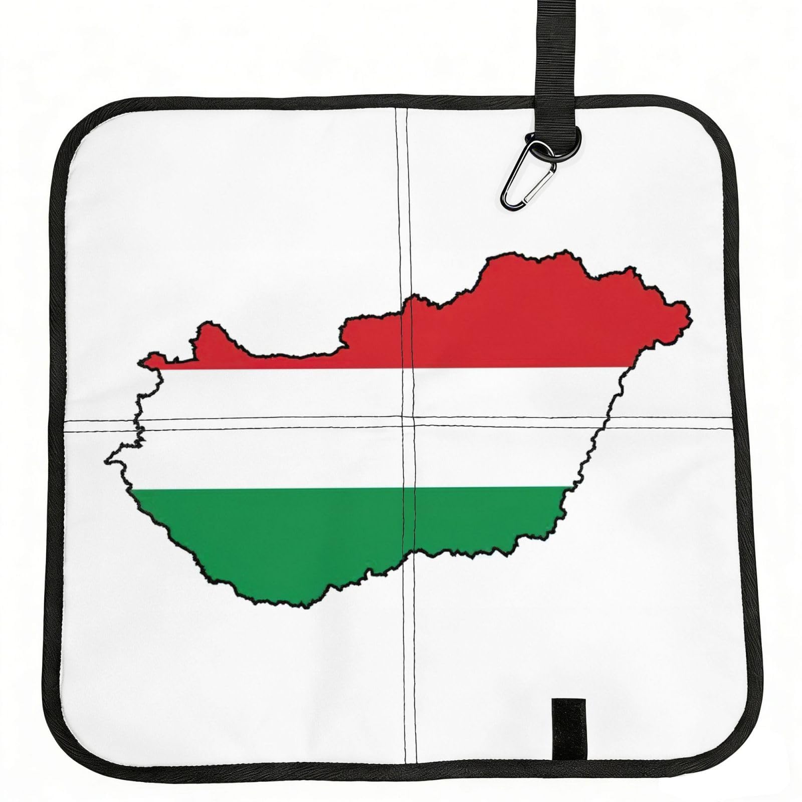 bghdfa Hungary Flag Map Print Outdoor Sitting Mat Waterproof Oxford Cloth Seat Cushion Folding Foam Camping Seat For Picnic