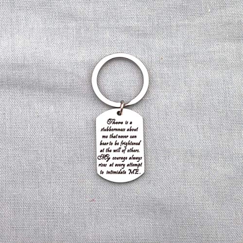 WUSUANED Jane Austen Quote My Courage Always Rises Keychain Pride and Prejudice Feminist Gift Literary Gift3