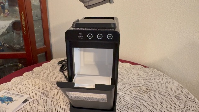 Image of COWSAR Ice Maker Countertop, Portable Ice Machine with External Water Tank, 8 Cubes in 6 Mins, 26 lbs /24Hrs, Self-Cleaning Quiet Compact Commercial Ice Makers for Home, RV, Camping, Black