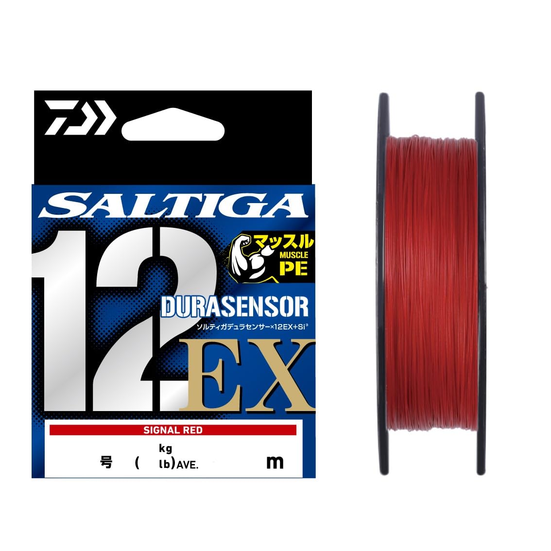 Daiwa Saltiga Dura Sensor X12EX+Si3 PE Braided Line 300m #3 55lb Red