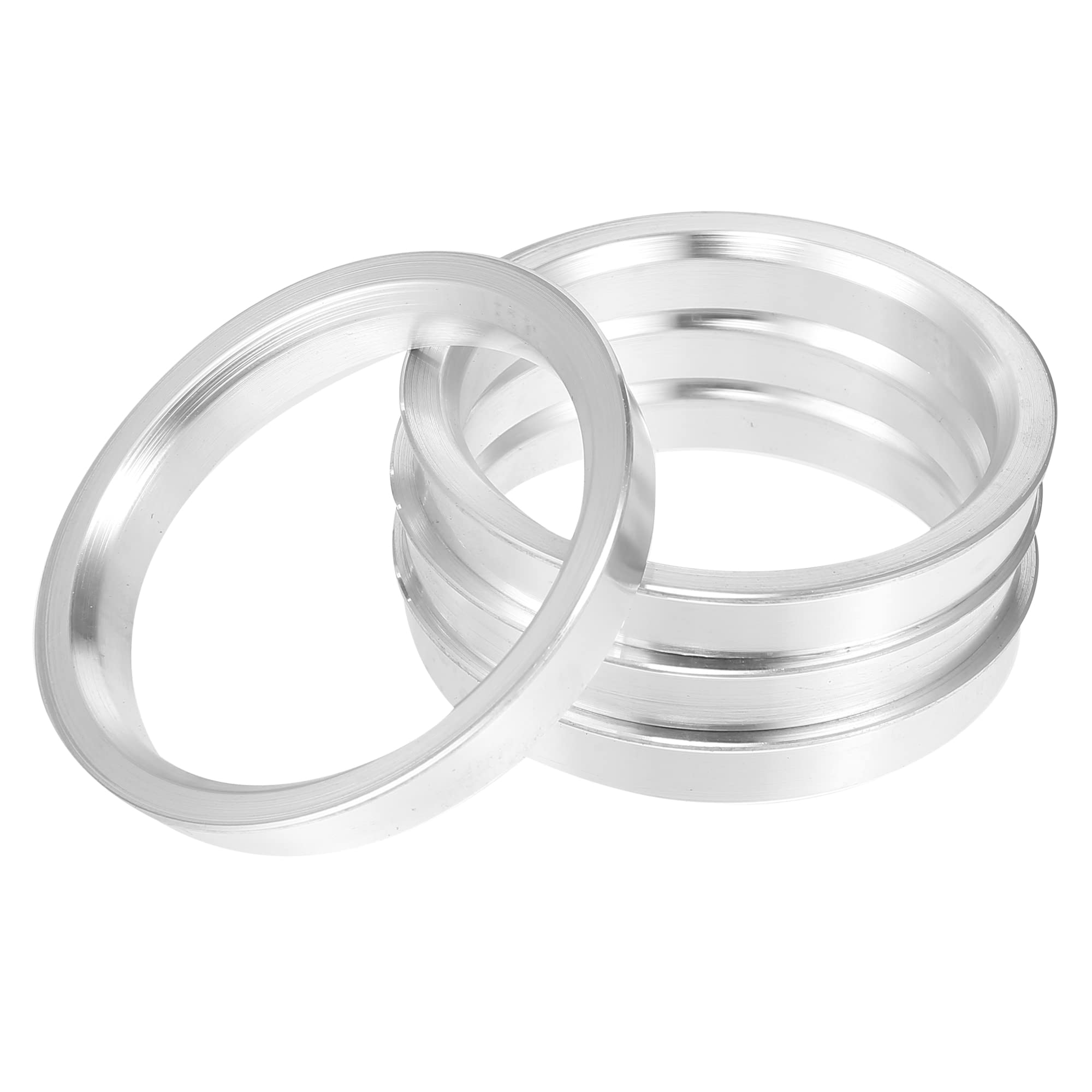 X AUTOHAUX Bague De Centrage Argentée 4pcs pour Voiture en Aluminium | Diamètre Extérieur 70.1mm, Diamètre Intérieur 60.1mm, Épaisseur 10mm, Usinage De Précision, Anti-Vibration