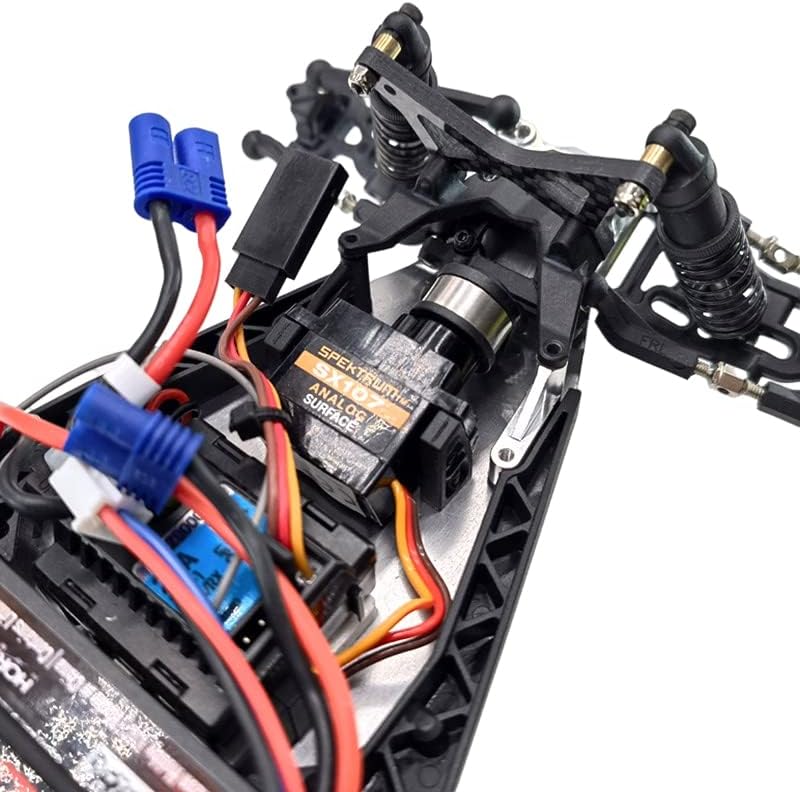 KYX Racing Aluminum Front Brace Set Upgrades Parts Accessories for 1/18 RC Crawler Car LOSI Mini-B Mini-T 2.0 Buggy (Black)