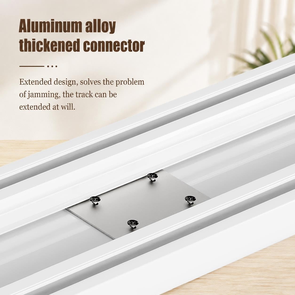 Rail de Rideau Plafond, Double Rail, Aluminium Robuste, Glissement Silenc