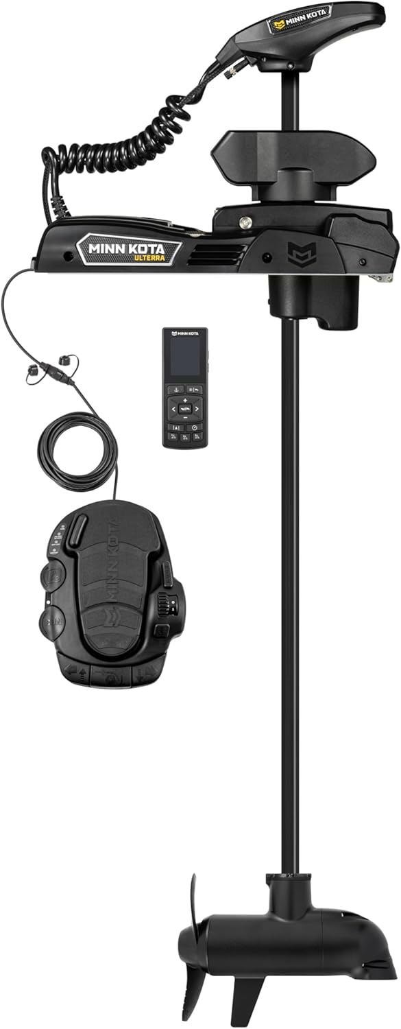 Minn Kota Ulterra QUEST Brushless Bow-Mount Electric Trolling Motor with Spot-Lock, Dual Spectrum CHIRP Sonar – 90/115 Lb. Thrust, 60 In. Shaft, Freshwater