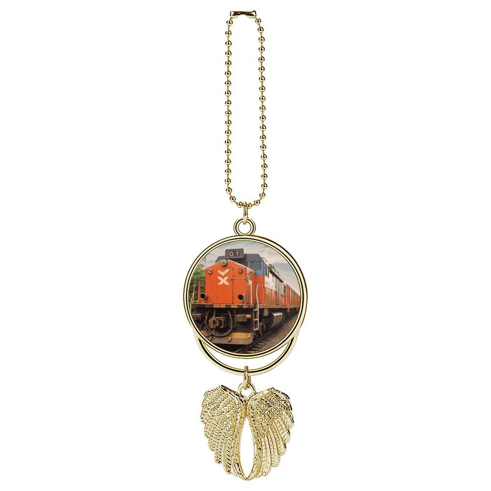 Train Car Pendant Hanging Swing Auto Rear View Mirror Hanging Car Rear View Mirror Charm Truck Hanger Ornament Charm for Car Rear View Mirrors Accessories