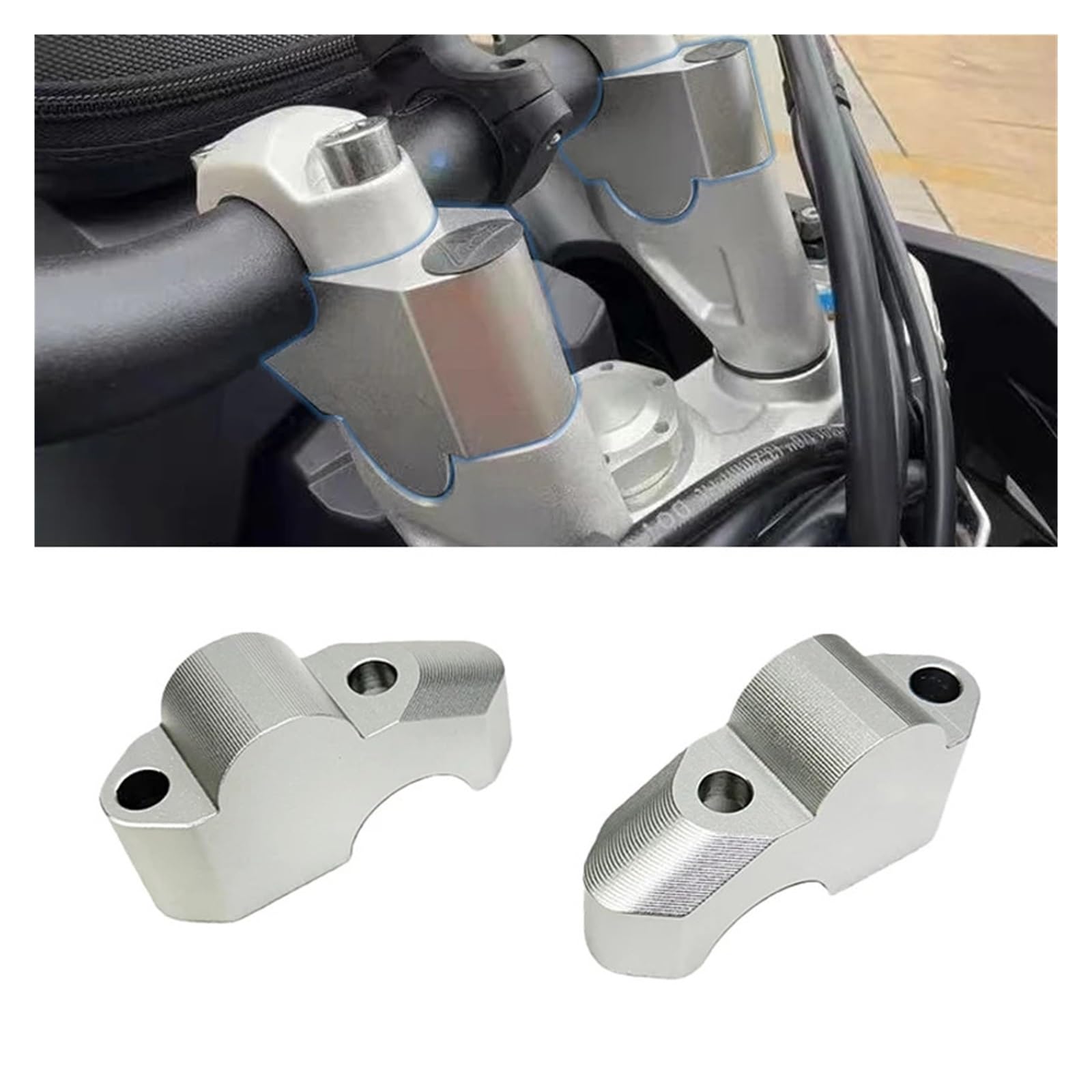 Rehausseurs De Guidon pour Tig&ER 850 900 GT 24-25, Accessoires Moto, Montage À Pince, Barre Poignée, Pièces Arrière Mobiles Moto Pontet Guidon