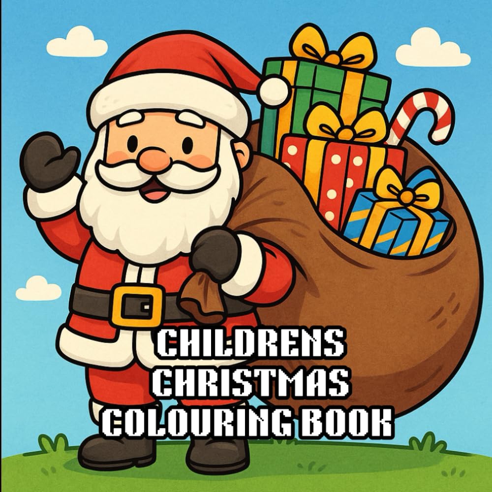 Children's Christmas Colouring Book: Magical Christmas colouring book packed with snowman, Santa, elves, animals and candy canes easy to colour for the little artists.