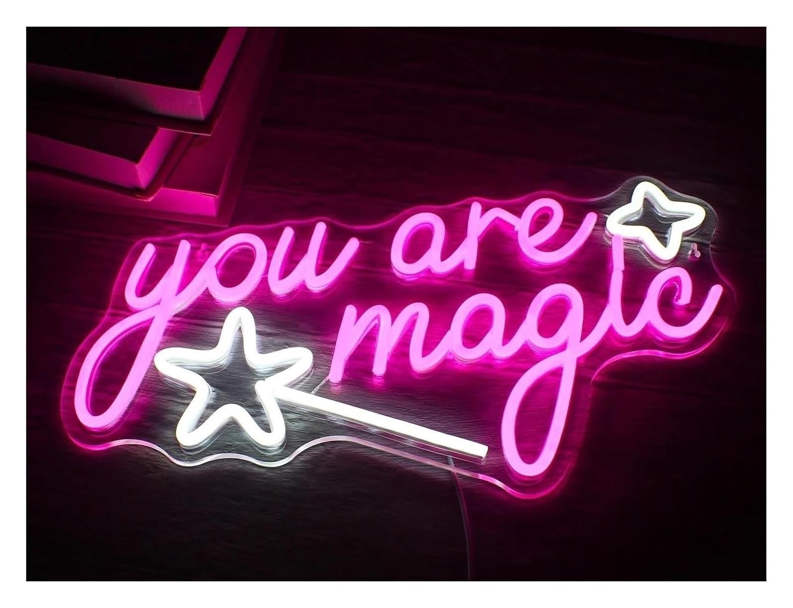 Segno di luce al neon Lampada calmante magica al neon con scritta "You Are Magic" e decorazione da parete per la per stanza