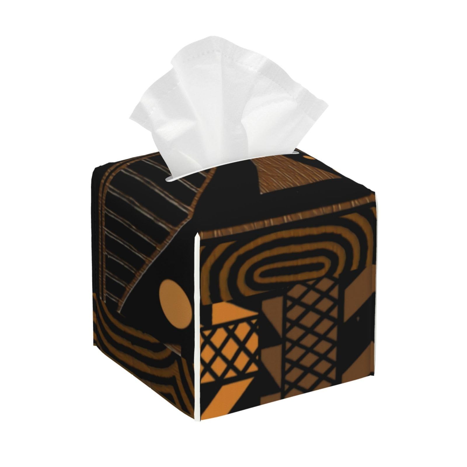 Xingfox As Pic Contemporary Afrocentric 1 Tissue Box Cover, Fashionable Decorative Storage Box, Suitable For Most Places