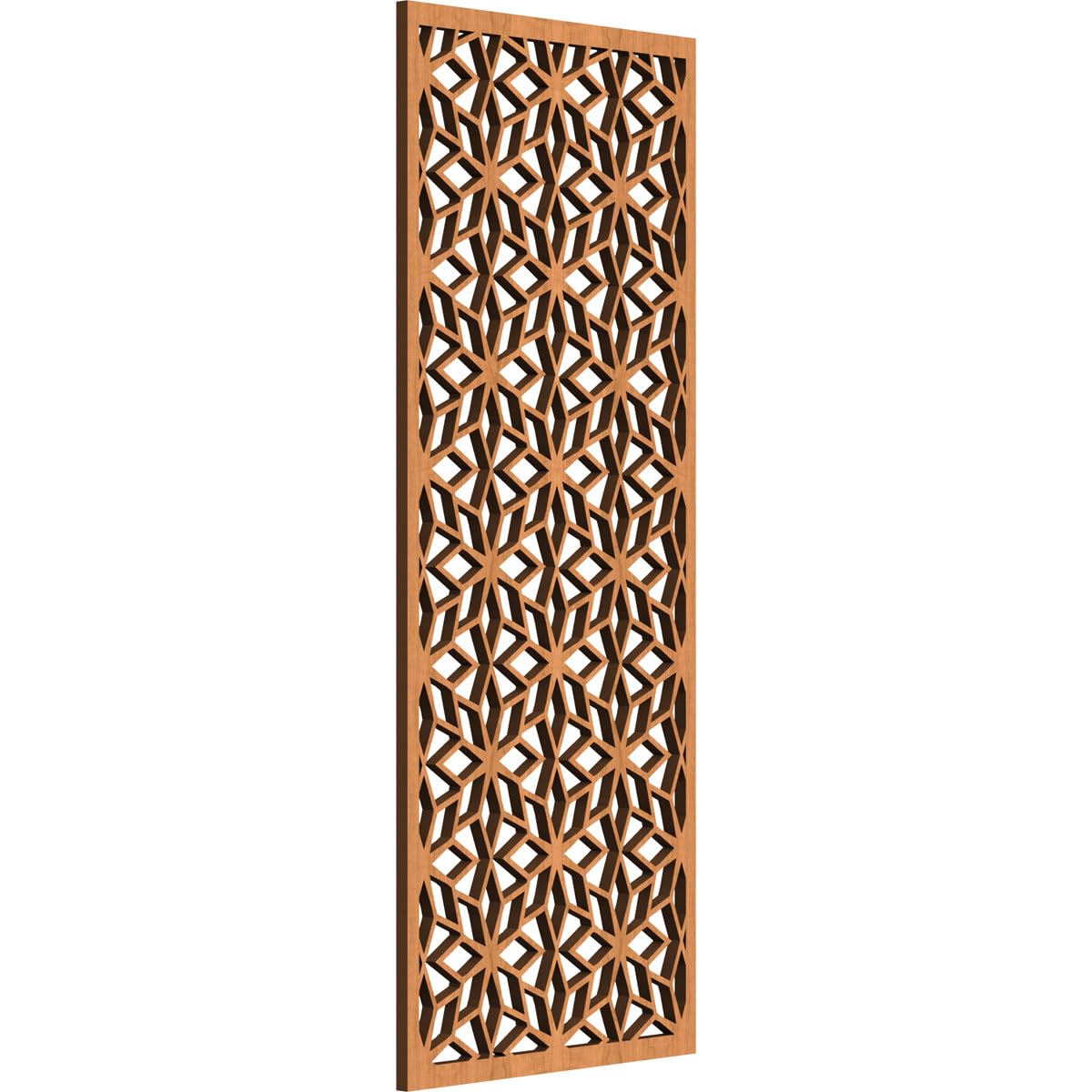 9 3/8"W x 24 3/8"H x 1/4"T Lake Decorative Fretwork Wood Wall Panels, Cherry