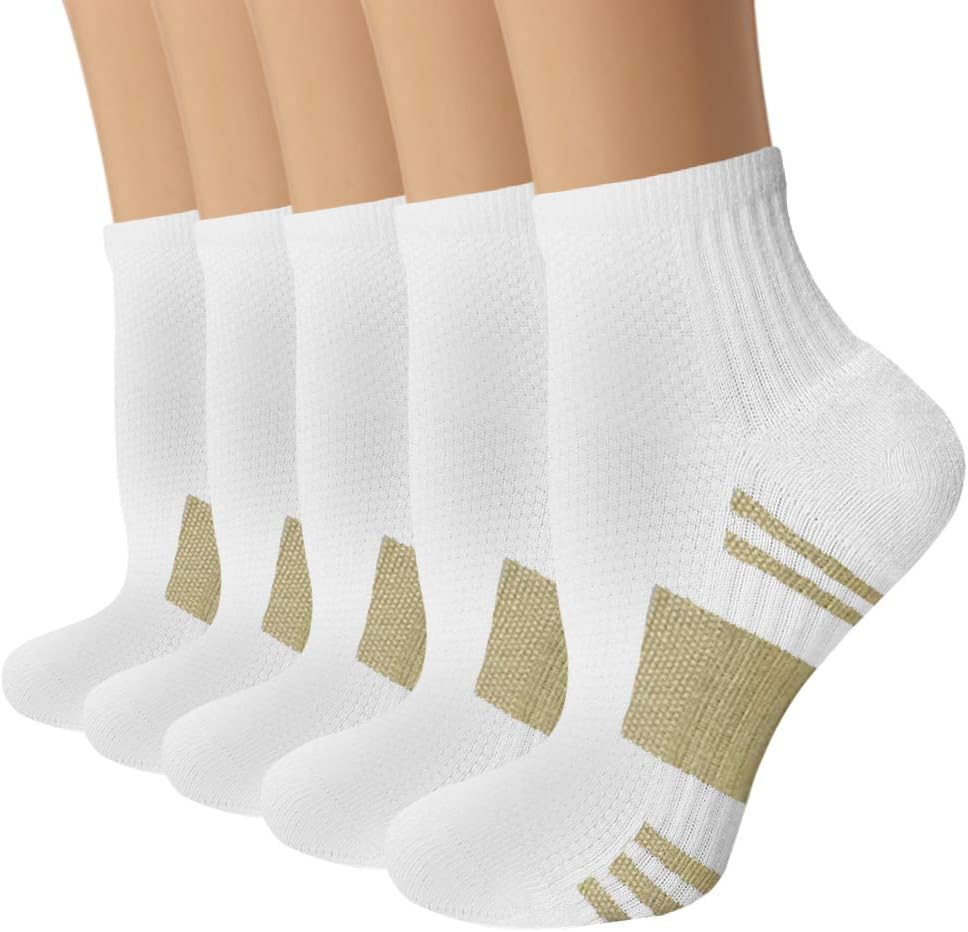 Copper Compression Socks for Men & Women Circulation- Arch Ankle Support for Athletic Running Medical Cycling