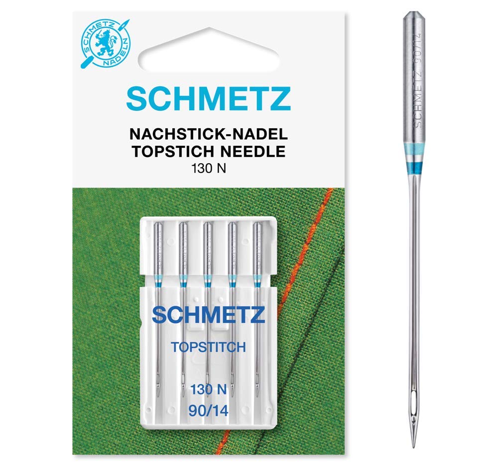 SCHMETZ5 Sewing Machine Needles | Top Stitch | 130/705 H-N | Needle Thickness 90/14 | Can be Used on Any Standard Household Sewing Machine