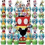 25Pack Mickey Cake Toppers Cupcake Toppers,Cake Decorations For the Mickeyy party decoration