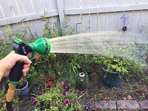 ikris Metal Lever Garden Hose Nozzle 10-Pattern One-Touch Sprayer - Thumbnail 6