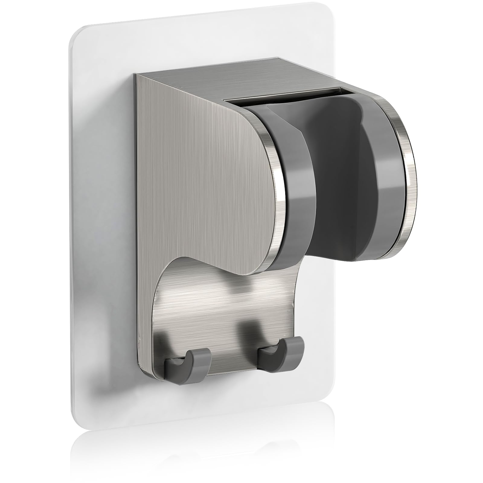 JONKEAN 3m Shower Head Holder Without Drilling Brushed Nickel, 1 Pack