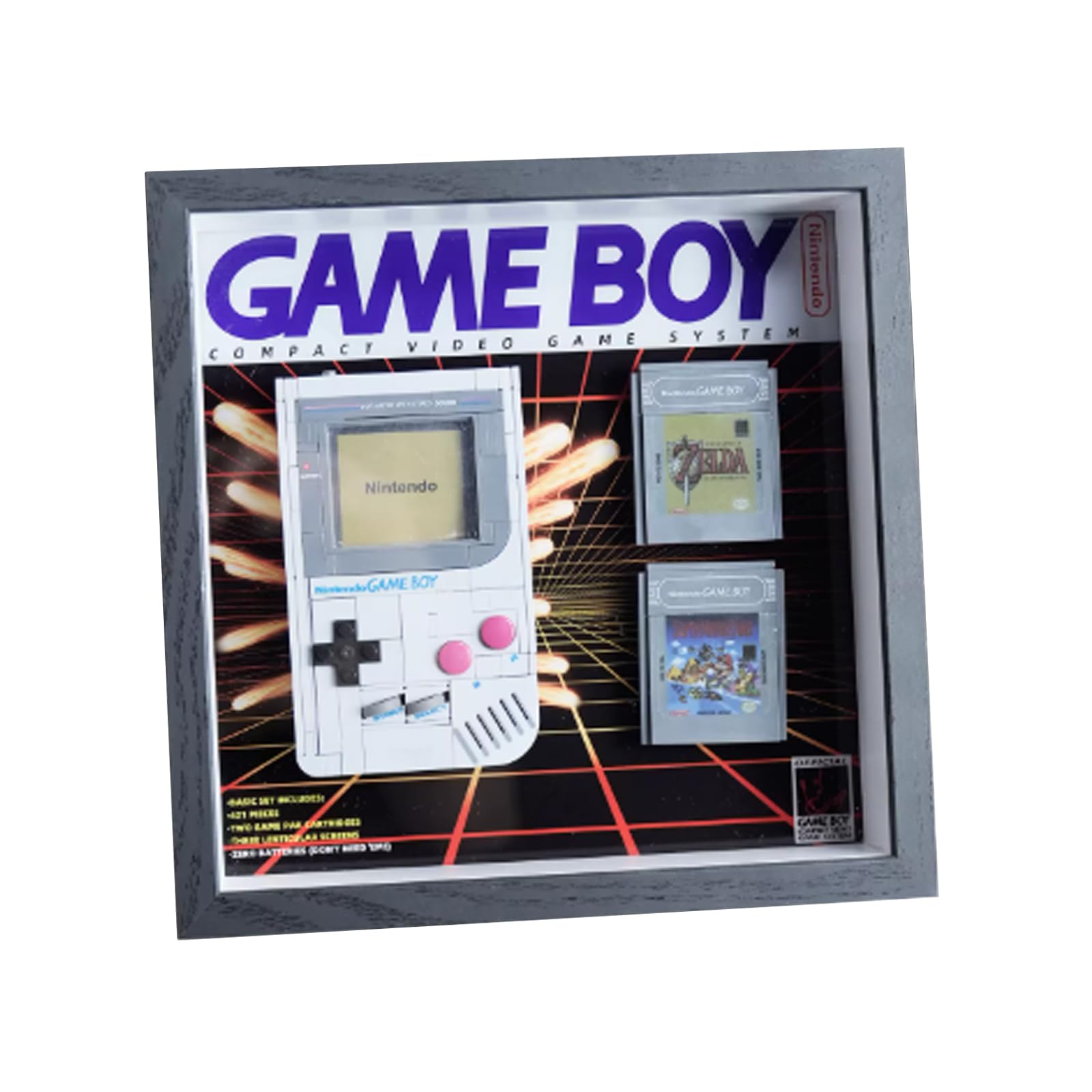 Acrylic Display Case for Lego 72046 Game Boy Game Console Building Set, Dustproof Transparent Box - Only Display Case, Display Photo Frame Compatible with Lego 72046 (Picture Frame A)