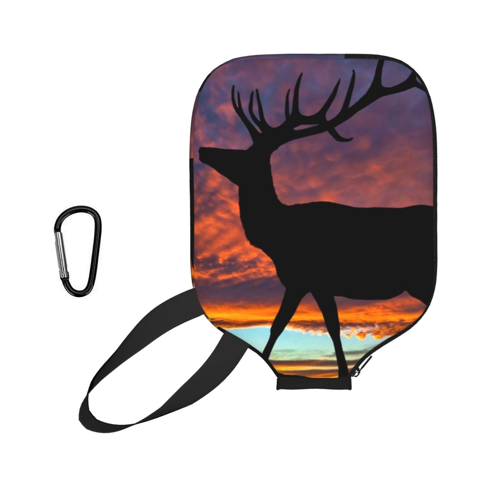 ESNAIUVCD Red Deer Bull Elk Sunset Print