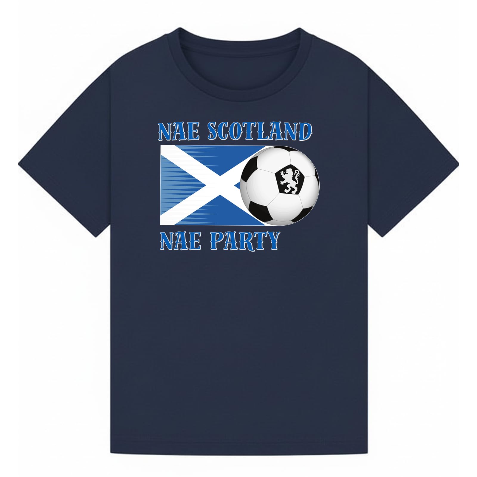 Nae Scotland Nae Party Sports Football Mens Graphic T-Shirt Retro Novelty Soccer Fan Tee Scottish Heritage Sportswear Apparel Navy XXL