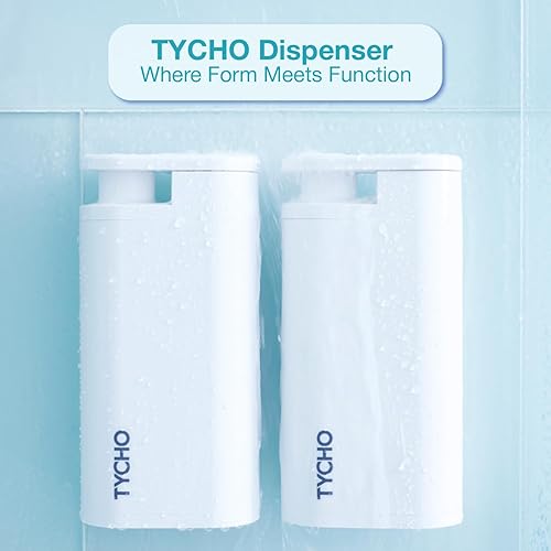 Miniatura 3 de TYCHO Dispensadores de ducha y champú hidratante y acondicionador hidratante (2+2)  No necesita herramientas para champú y acondicionador  Champú