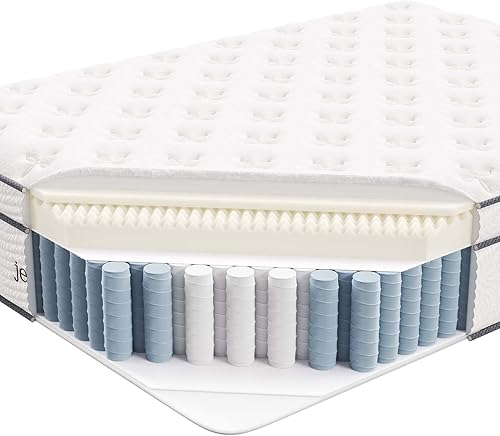 Miniatura 126 de Modway Jenna - Colchón King de muelles interiores (8 pulgadas), Tela, Blanco