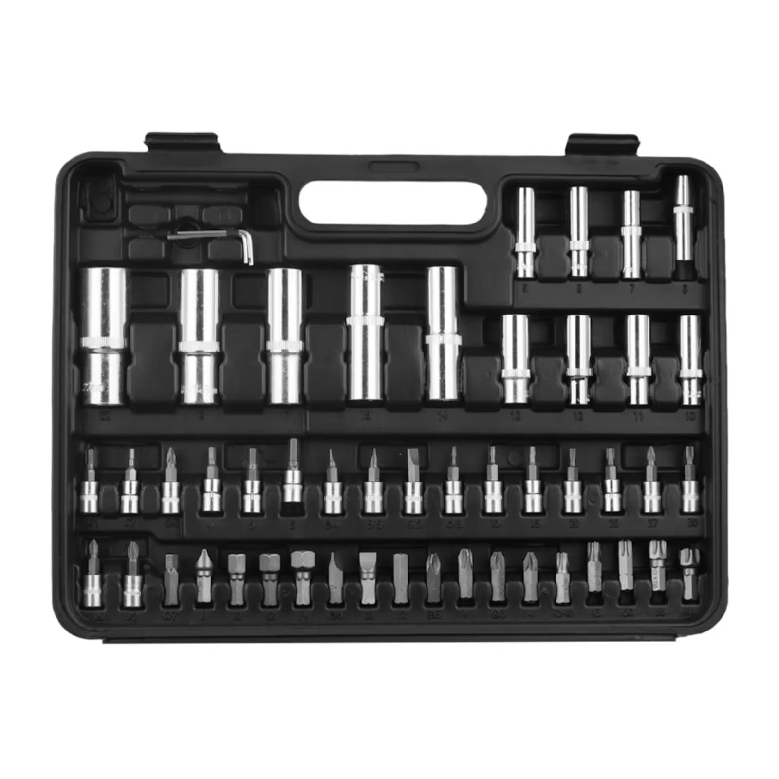 Maletín herramientas multiusos Juego Llaves Tubo Trinquete Juego Herramientas Reparación Automóviles Kit Combinado Dinamométrica Trinquete Puntas Destornillador Herramienta Mano 108 Uds.