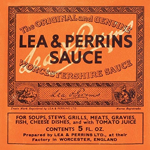 Lea & Perrins Label Kunstdruck auf Leinwand, 40 x 40 cm, Polyester, Mehrfarbig, 40x40x3.2 cm Cover
