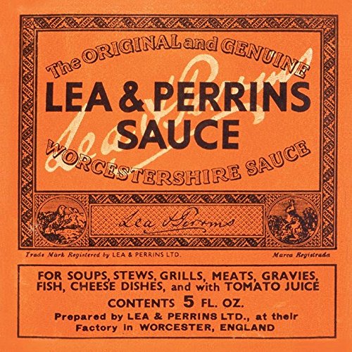 Lea & Perrins Label Kunstdruck auf Leinwand, 40 x 40 cm, Polyester, Mehrfarbig, 40x40x3.2 cm