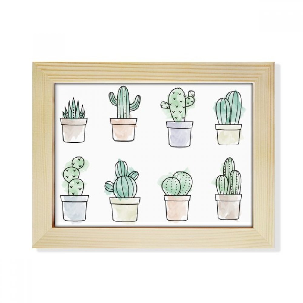 Marco de fotos 6x8 suculentas de madera DIYthinker para pintura e ilustración de cactus
