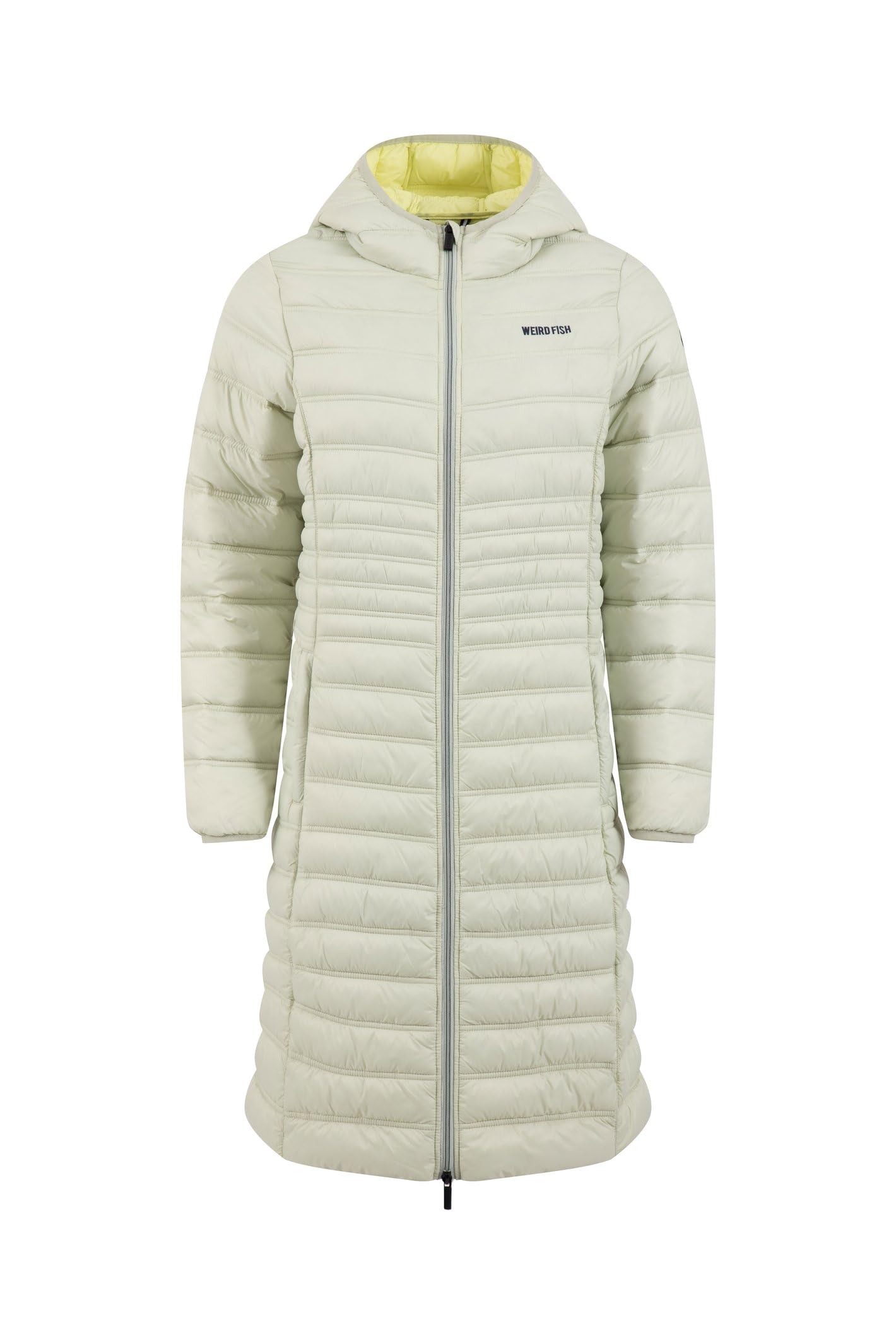 Weird Fish Women's Light Green Ravinia Lightweight Padded Mid-Line Jacket In | Size: 14