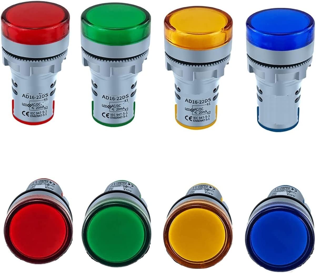 POWER Corded Electric Led Panel Indicator 230V 22Mm Plastic (1 Set Rgyb), Multi-coloured