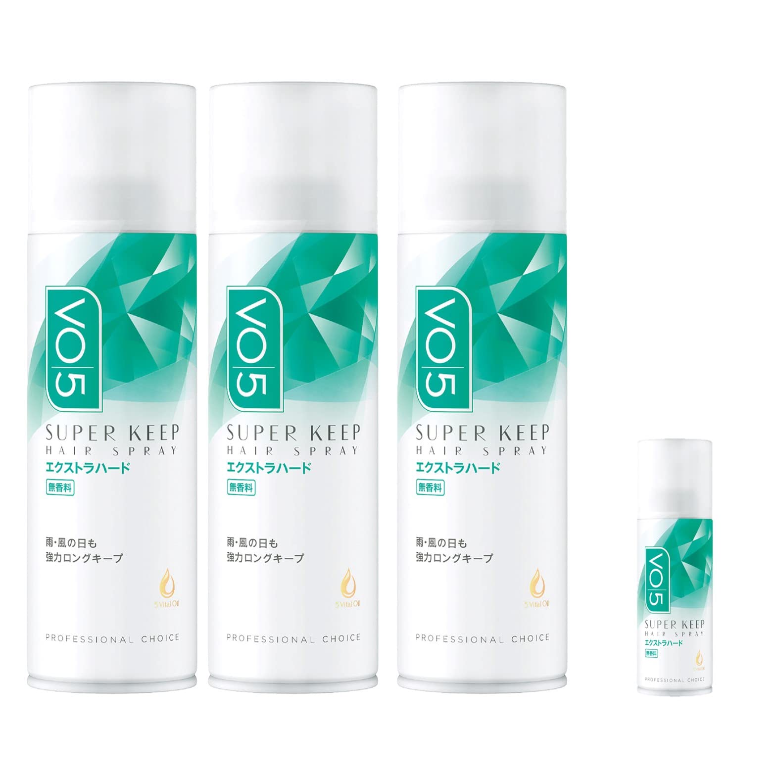 VO5 スーパーキープ ヘアスプレー [エクストラハード] 無香料 330g×3本 おまけ付き