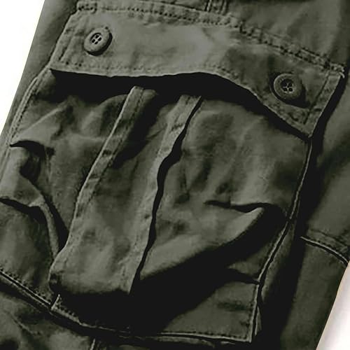 Vista 4 de LCMTWX Pantalones deportivos para hombre con bolsillos, pantalones casuales de trabajo, pantalones cargo con cintura elástica, pantalones deportivos