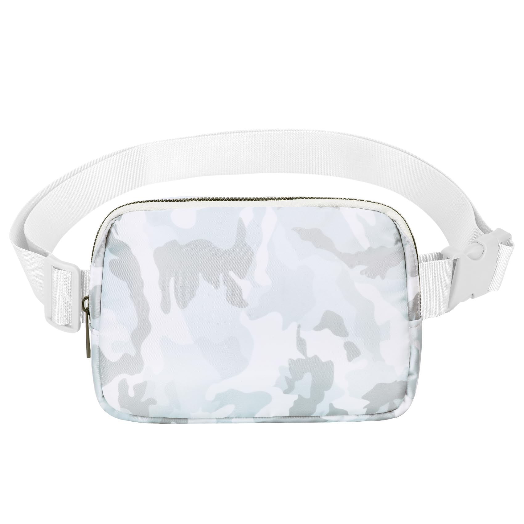 VOROLO Fanny Pack For Women And Men Crossbody Bag Belt Bag with Adjustable Strap, Camo White, One Size, 1 Pack Fanny Pac