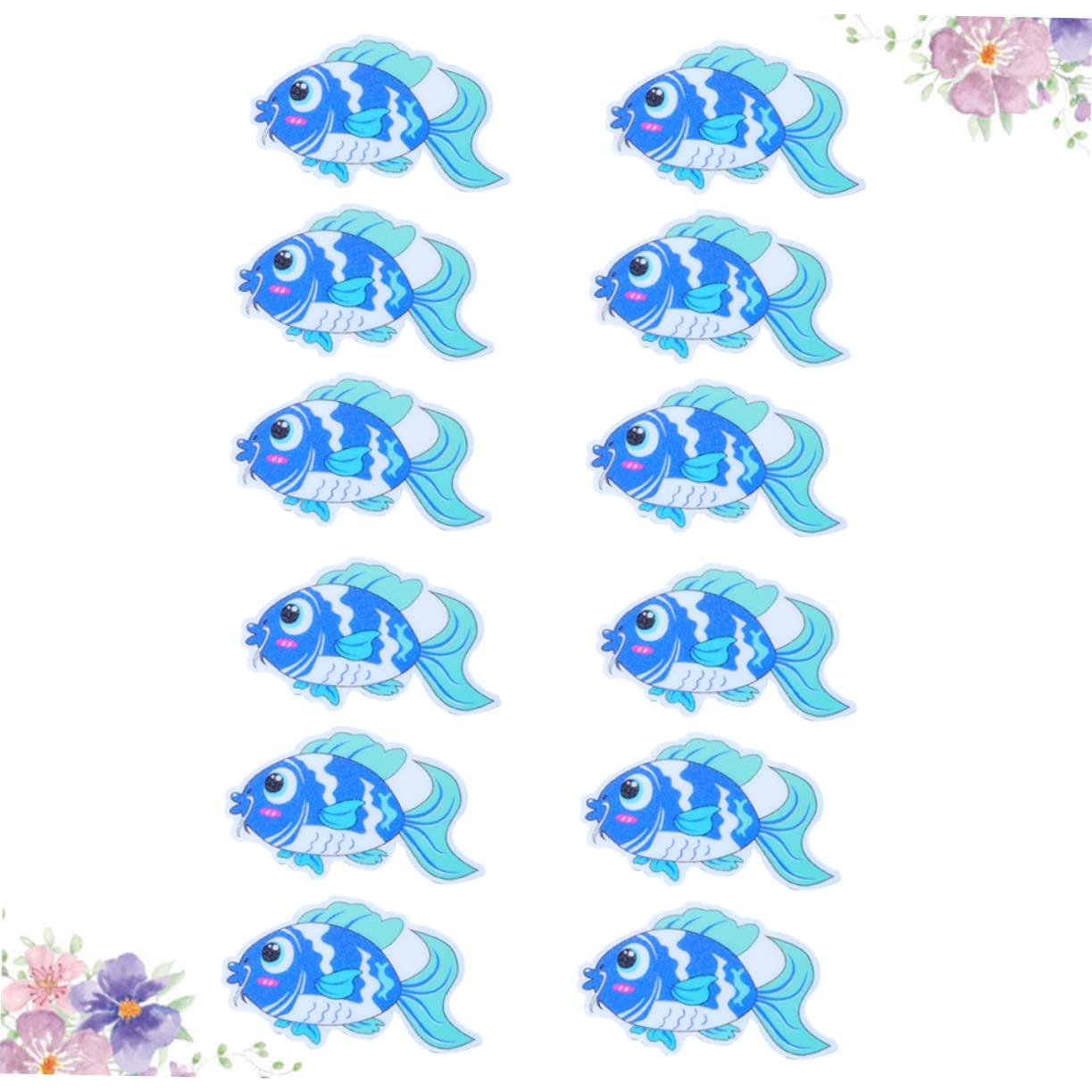 WOONEKY 36piezas Pegatinas Antideslizantes De Pescado para Baño De Seguridad Bañera y Ducha Adhesivos Decorativos De Peva para