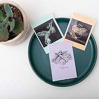 Vista 3 de Phomemo - Papel adhesivo térmico colorido, compatible con mini impresora M02 / M02 Pro / M02S / M03, carácter negro sobre verde menta / púrpura