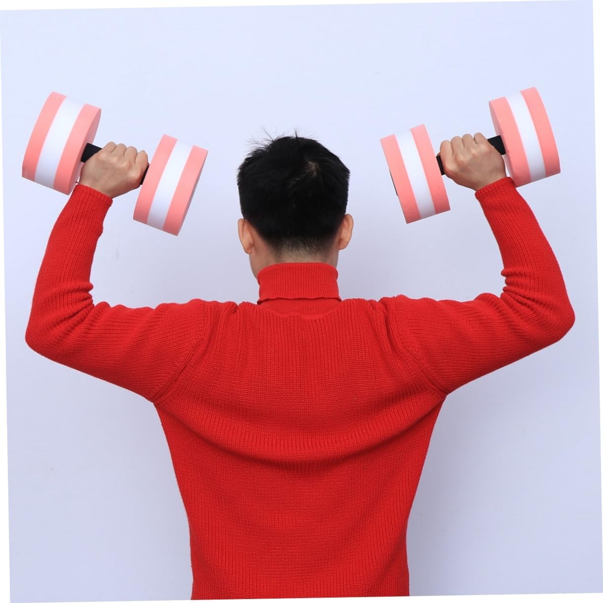 2Pcs Water Dumbbells for Pool Workout, EVA Aquatic Exercise Resistance | Pink Buoyancy Aids, Muscle Training Support, Flexibility Boost, Designed for Water Aerobics and Exercise in Pool