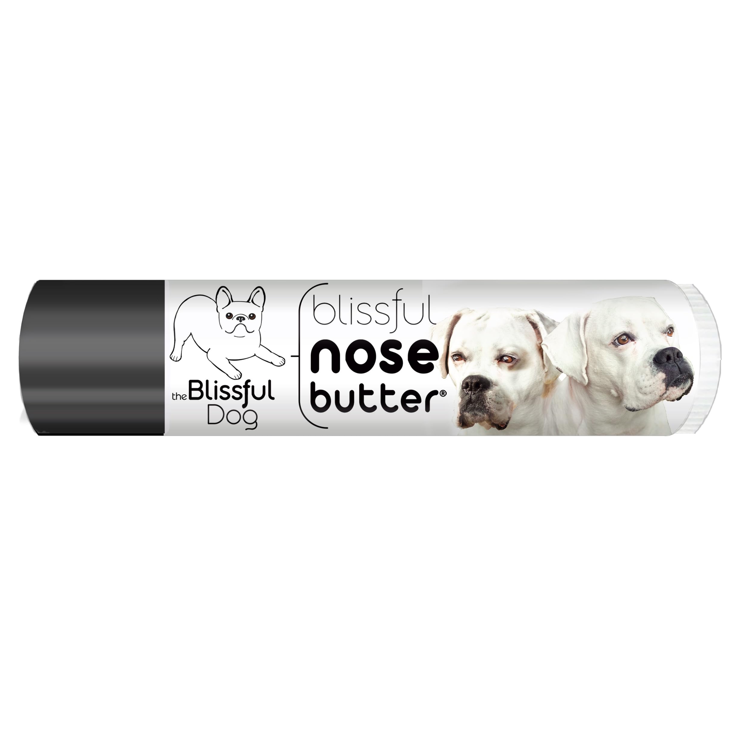 The Blissful Dog White Boxer Nose Butter for Dry, Cracked Skin, Lick-Safe Dog Nose Balm with Moisturizing Shea Butter, Almond, Olive, and Essential Oils, Pet Supplies, Uncented, 0.15 oz.